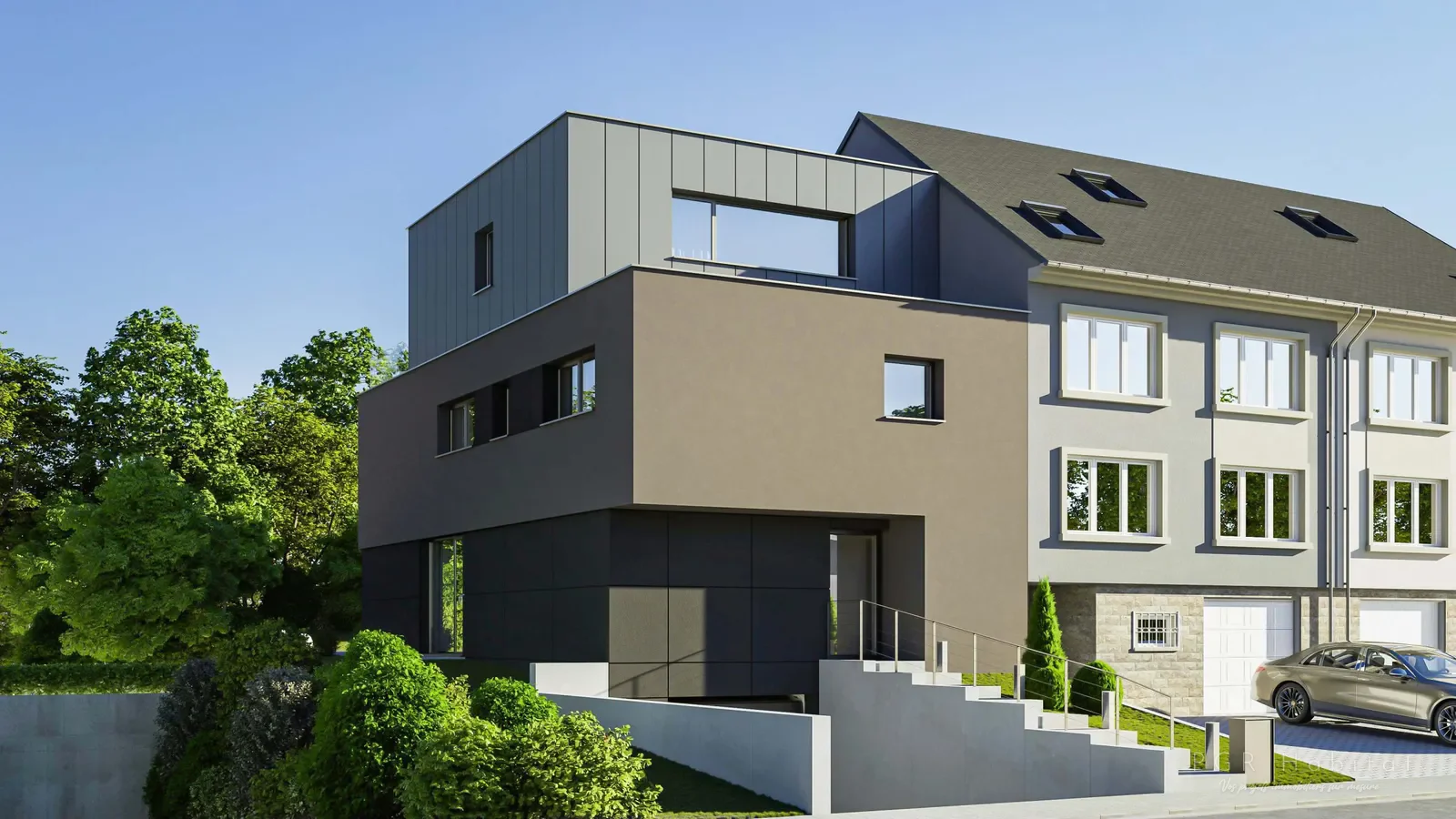 Doppelhaushälfte in Luxemburg — Einfamilien-Doppelhaushälfte in Luxemburg, Ansicht 4
